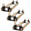 Sunnydaze Adjustable Steel Log Rack Brackets - Set of 3