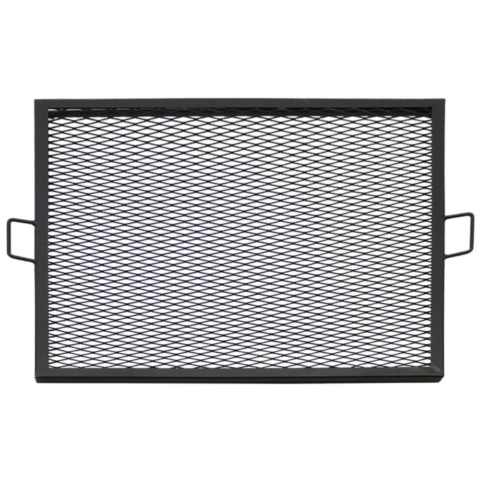Sunnydaze X-Marks Square Fire Pit Cooking Grill, 30-Inch