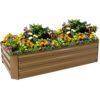 Sunnydaze Galvanized Steel Raised Bed - 48-Inch Rectangle - Brown Sunnydaze Galvanized Steel Raised Bed - 48-Inch Rectangle - Brown