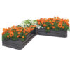 Galvanized Steel L-Shaped Raised Garden Bed - Dark Gray Galvanized Steel L-Shaped Raised Garden Bed - Dark Gray