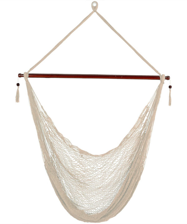 Sunnydaze Hanging Cabo Extra Large Hammock Chair - Cream