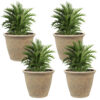 Sunnydaze Anjelica Outdoor Flower Pot Planter - Beige - 24-Inch - 4-Pack