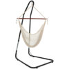 Sunnydaze Cabo XL Rope Hammock Chair with Stand - Cream