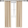 2 Indoor/Outdoor Blackout Curtain Panels with Grommet Top - 52 x 96 in (1.32 x 2.43 m) - Beige