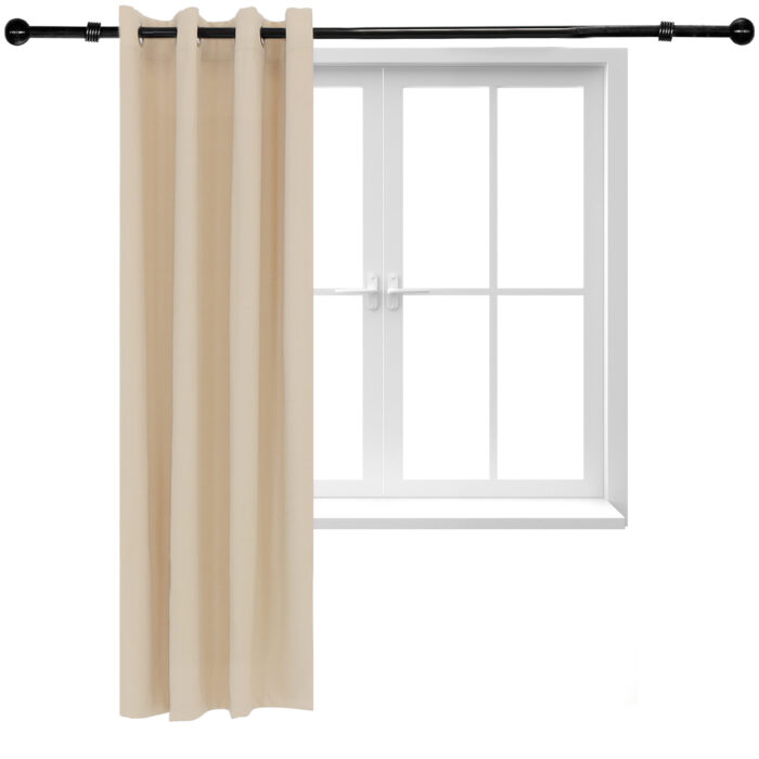 Indoor/Outdoor Blackout Curtain Panel with Grommet Top - 52 x 84 in (1.32 x 2.13 m) - Beige
