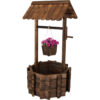 Sunnydaze 2-Tier Wooden Wishing Well Garden Planter Sunnydaze 2-Tier Wooden Wishing Well Garden Planter