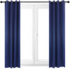 2 Indoor/Outdoor Blackout Curtain Panels with Grommet Top - 52 x 120  in (1.32 x 3 m)  - Blue
