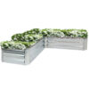 Galvanized Steel L-Shaped Raised Garden Bed - Silver Galvanized Steel L-Shaped Raised Garden Bed - Silver