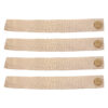 4 Fabric Curtain Tiebacks with Buttons - Beige