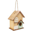 Sunnydaze Wooden Country Cottage Hanging Birdhouse - Garden Decor - 9-Inch Sunnydaze Wooden Country Cottage Hanging Birdhouse - Garden Decor - 9-Inch