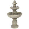 Sunnydaze 3-Tier Birds' Delight Outdoor Water Fountain - 35-Inch