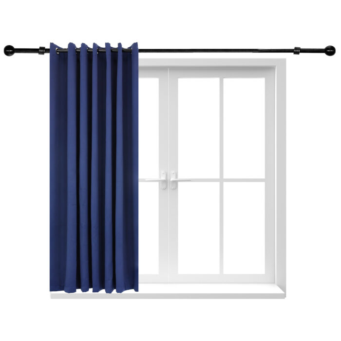 Indoor/Outdoor Blackout Curtain Panel with Grommet Top - 100 x 84 in (2.54 x 2.13 m)  - Blue