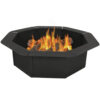 Sunnydaze Octagon Steel Fire Pit Ring Liner Insert - 30-Inch