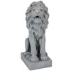 Sunnydaze Noble Beast Sitting Lion Outdoor Statue - 30-Inch Sunnydaze Noble Beast Sitting Lion Outdoor Statue - 30-Inch