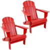 Foldable Adirondack Chair - Set of 2 - Red