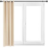 Indoor/Outdoor Blackout Curtain Panel with Grommet Top - 52 x 120 in (1.32 x 3 m) - Beige