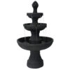 Sunnydaze 3-Tier Flower Blossom Electric Water Fountain - Black - 43-Inch Sunnydaze 3-Tier Flower Blossom Electric Water Fountain - Black - 43-Inch