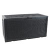Faux Rattan Deck Box with Side Handles - Phantom Gray