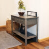 Classic Entryway Table with 3 Drawers – Thunder Gray