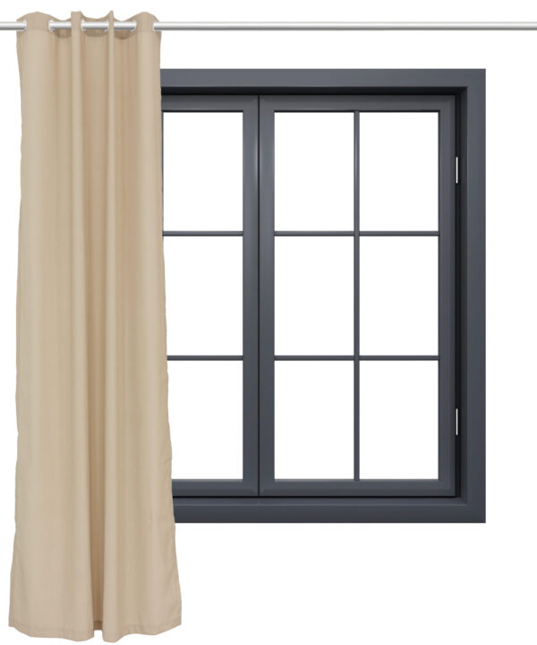 Indoor/Outdoor Curtain Panel with Grommet Top - 52 x 120 in (1.32 x 3 m) - Beige