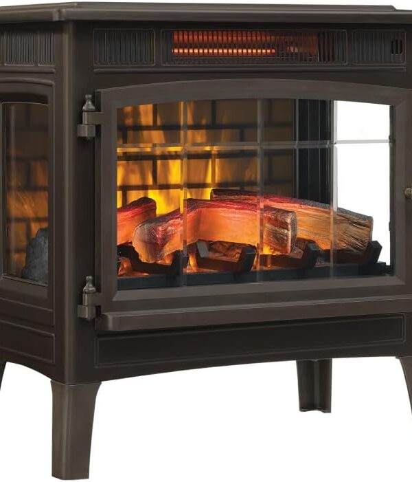 duraflame Freestanding Electric Fireplace Stove Heater with 3D Flame Effect duraflame Freestanding Electric Fireplace Stove Heater with 3D Flame Effect