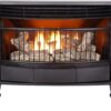 ProCom Ventless 25,000 BTU Space Saving Free Standing Dual Fuel Fireplace with Built In Thermostat