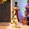 Lisdale Lighted Wooden Christmas Snowman Porch Decor