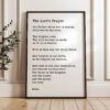 The Lord's Prayer Typography Art Print - Our Father, Who Art In Heaven, Hallowed Be Thy Name - Matthew 6: 9-13