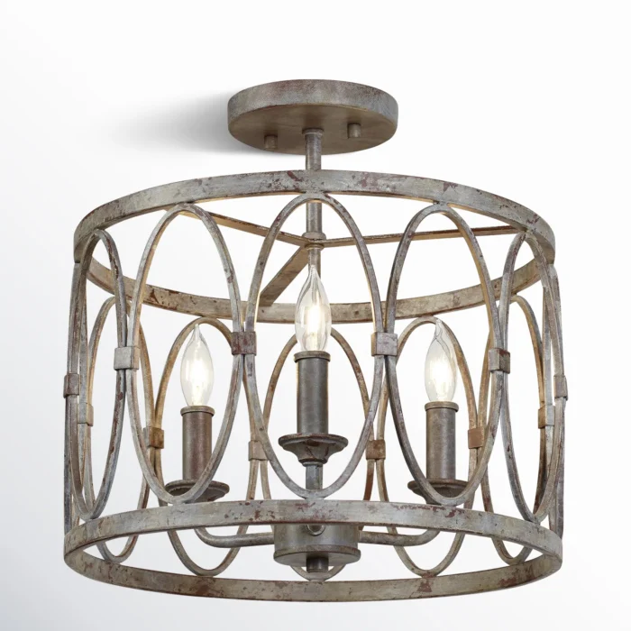 Huntington 3 Light Semi Flush Mount
