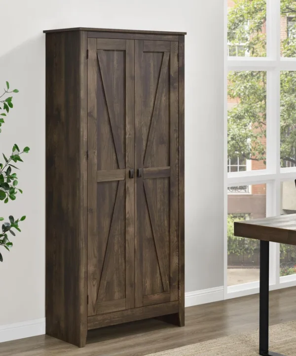 Aadvik 31.5'' Wide 4 - Shelf Farmhouse Storage Cabinet