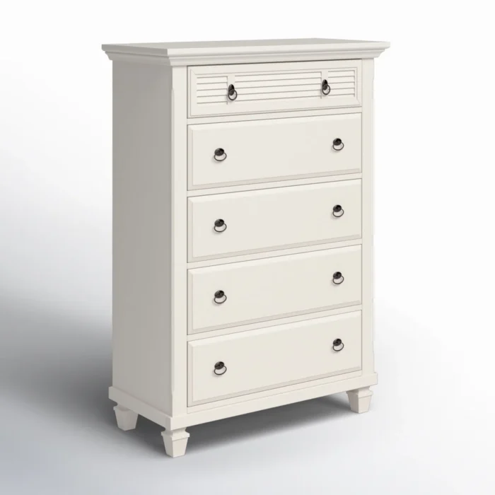 Gleda Solid Wood 36'' W 5 - Drawer Farmhouse Dresser